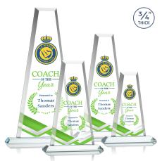 Barrios Full Color Clear Towers Crystal Trophy - Crystal Trophies
