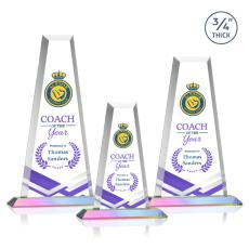 Barrios Full Color Prismatic Towers Crystal Trophy - Crystal Trophies