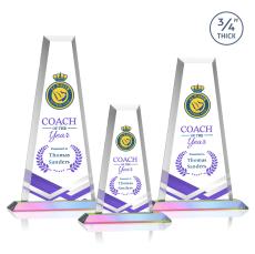 Barrios Full Color Prismatic Towers Crystal Trophy - Crystal Trophies