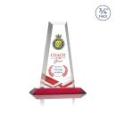 Barrios Full Color Red Towers Crystal Trophy