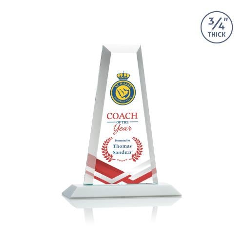 Awards and Plaques - Crystal Trophies - Barrios Full Color Fagan Towers Crystal Trophy
