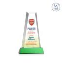 Barrios Full Color on Helton Base Green Towers Crystal Trophy