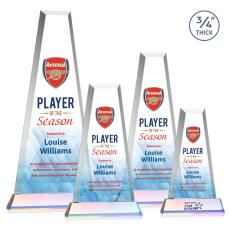 Barrios Full Color on Helton Base Prismatic Towers Crystal Trophy - Custom Trophies