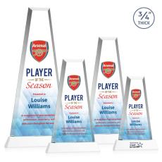 Barrios Full Color on Helton Base Fagan Towers Crystal Trophy - Custom Trophies