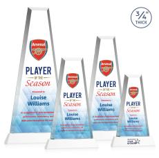 Barrios Full Color on Helton Base Fagan Towers Crystal Trophy - Custom Trophies