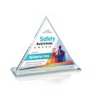 Melton Full Color Starfire Pyramid Crystal Trophy