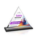 Melton Full Color Black Pyramid Crystal Trophy