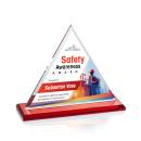 Melton Full Color Red Pyramid Crystal Trophy