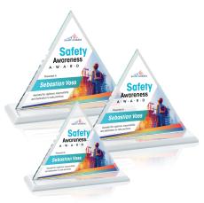 Melton Full Color Fagan Pyramid Crystal Trophy - Custom Trophies