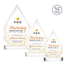 Archer Full Color on Alberton Base Clear Peaks Crystal Trophy - Custom Trophies