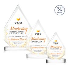 Archer Full Color on Alberton Base Clear Peaks Crystal Trophy - Custom Trophies