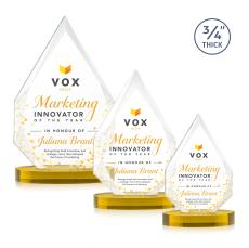 Archer Full Color on Alberton Base Gold Peaks Crystal Trophy - Custom Trophies