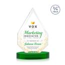 Archer Full Color on Alberton Base Green Peaks Crystal Trophy