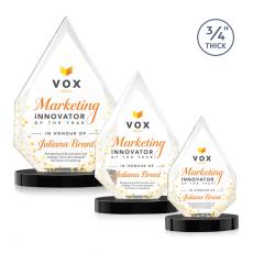 Archer Full Color on Alberton Base Black Peaks Crystal Trophy - Custom Trophies