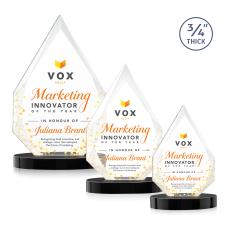 Archer Full Color on Alberton Base Black Peaks Crystal Trophy - Custom Trophies