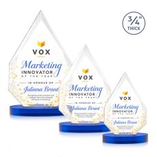 Archer Full Color on Alberton Base Blue Peaks Crystal Trophy - Custom Trophies