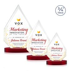 Archer Full Color on Alberton Base Red Peaks Crystal Trophy - Crystal Trophies