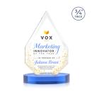 Archer Full Color on Alberton Base Sky Blue Peaks Crystal Trophy