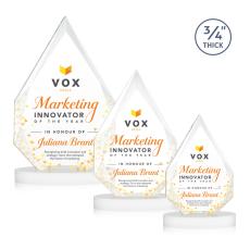 Archer Full Color on Alberton Base Fagan Peaks Crystal Trophy - Custom Trophies