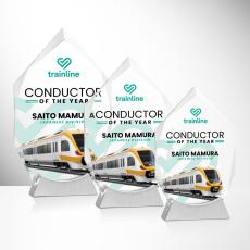 Westmore Full Color Peaks Crystal Trophy - Custom Trophies