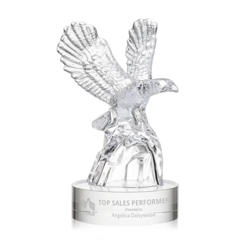 Awards and Plaques - Crystal Trophies - Malvina Eagle Animals Crystal Trophy