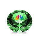 Diamond Full Color Emerald Crystal Trophy