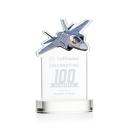 Top Gun on Alberton Base Clear Unique Crystal Trophy