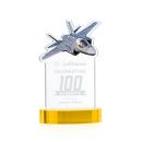 Top Gun on Alberton Base Gold Unique Crystal Trophy