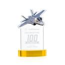 Top Gun on Alberton Base Gold Unique Crystal Trophy