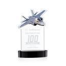 Top Gun on Alberton Base Black Unique Crystal Trophy