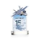 Top Gun Full Color on Alberton Base Clear Unique Crystal Trophy
