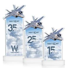 Top Gun Full Color on Alberton Base Fagan Unique Crystal Trophy - Custom Trophies