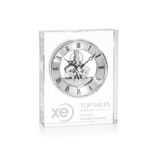 Ashland Clock - Silver Dial - Crystal Clocks