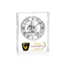 Ashland Silver Full Color Clock - Crystal Clocks