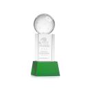 Pickleball on Belcroft Base Green Globe Crystal Trophy
