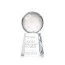 Pickleball Globe on Medium Base Crystal Trophy
