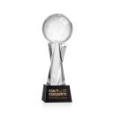 Pickleball on Saldana Base Black Globe Crystal Trophy