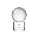 Pickleball Globe on Round Base Crystal Trophy