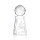 Pickleball Globe on Tall Base Crystal Trophy