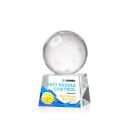 Pickleball Full Color Globe on Small Base Crystal Trophy