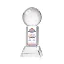 Pickleball Full Color on Tower Base Clear Globe Crystal Trophy