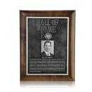 Dillon Etch Plaque - Walnut Rolled Edge