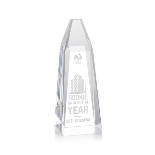 Awards and Plaques - Crystal Trophies - McKnight Obelisk Crystal Trophy