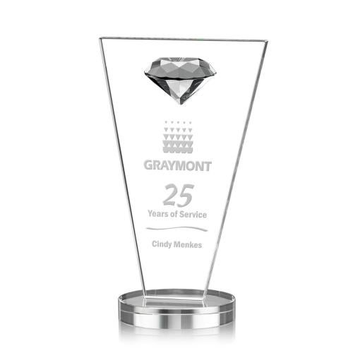 Awards and Plaques - Crystal Trophies - Guthrie Diamond Diamond Crystal Trophy