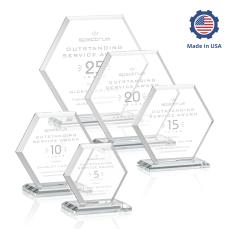 Santos Polygon Crystal Trophy - Crystal Trophies