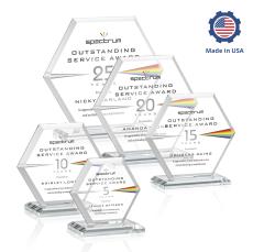 Santos Full Color Polygon Crystal Trophy - Custom Trophies