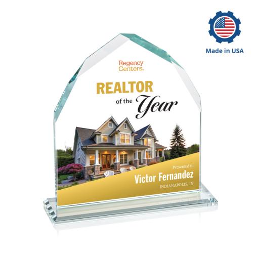 Awards and Plaques - Crystal Trophies - Emery Full Color Peaks Crystal Trophy