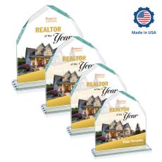 Emery Full Color Peaks Crystal Trophy - Crystal Trophies