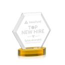 Santos on Alberton Base Amber Polygon Crystal Trophy