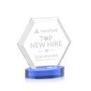 Santos on Alberton Base Sky Blue Polygon Crystal Trophy